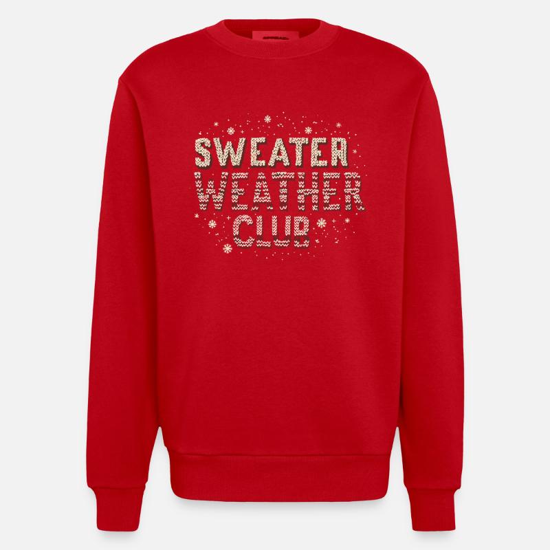MÉTÉO DES PULLS - Sweat bio épais oversize fabriqué en UE - rouge