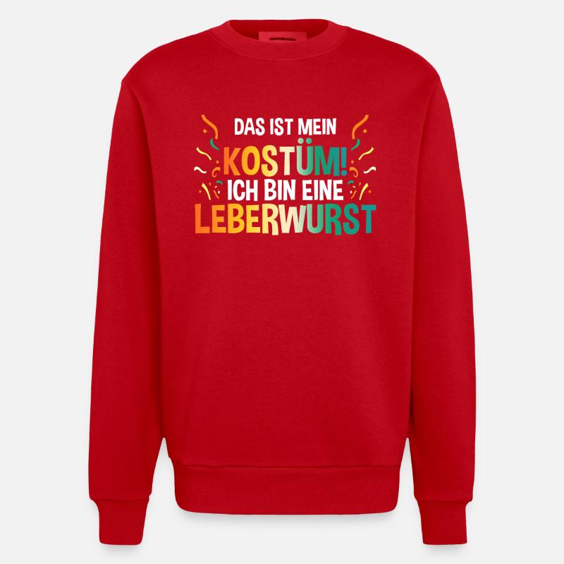 Carnaval de Jecken Carnaval - Sweat bio épais oversize fabriqué en UE - rouge