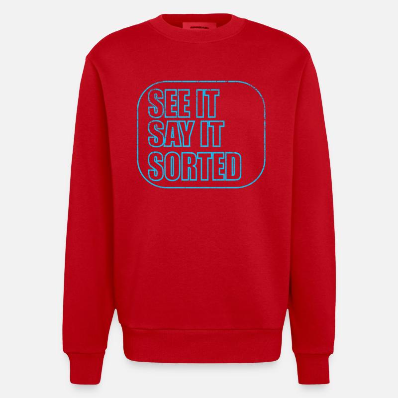 VOYEZ-LE DIRE QUE C’EST RÉGLÉ - Sweat bio épais oversize fabriqué en UE - rouge