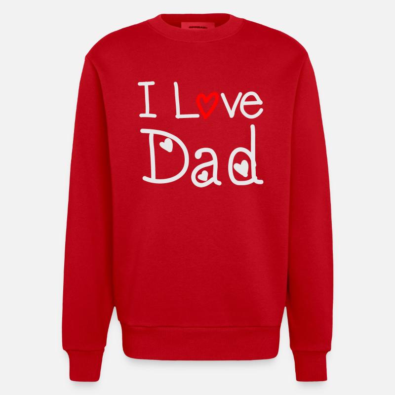 Dad - Sweat bio épais oversize fabriqué en UE - rouge