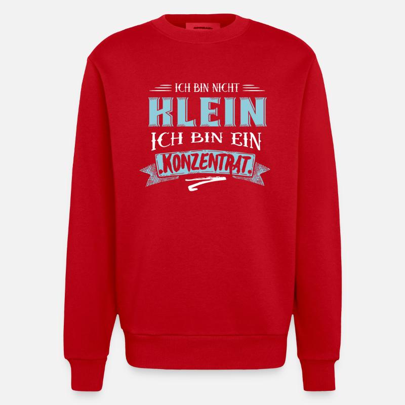 Ich bin nicht klein - Heavyweight Oversized Organic Crew Neck Made in EU - Rot