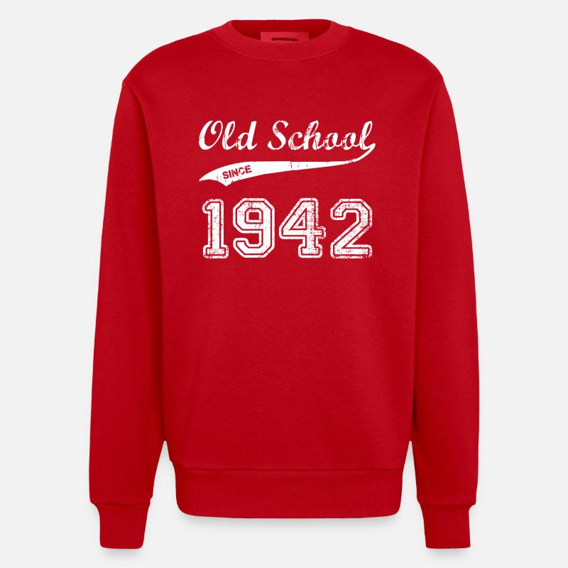 1942 - Heavyweight Oversized Organic Crew Neck Made in EU - Rot