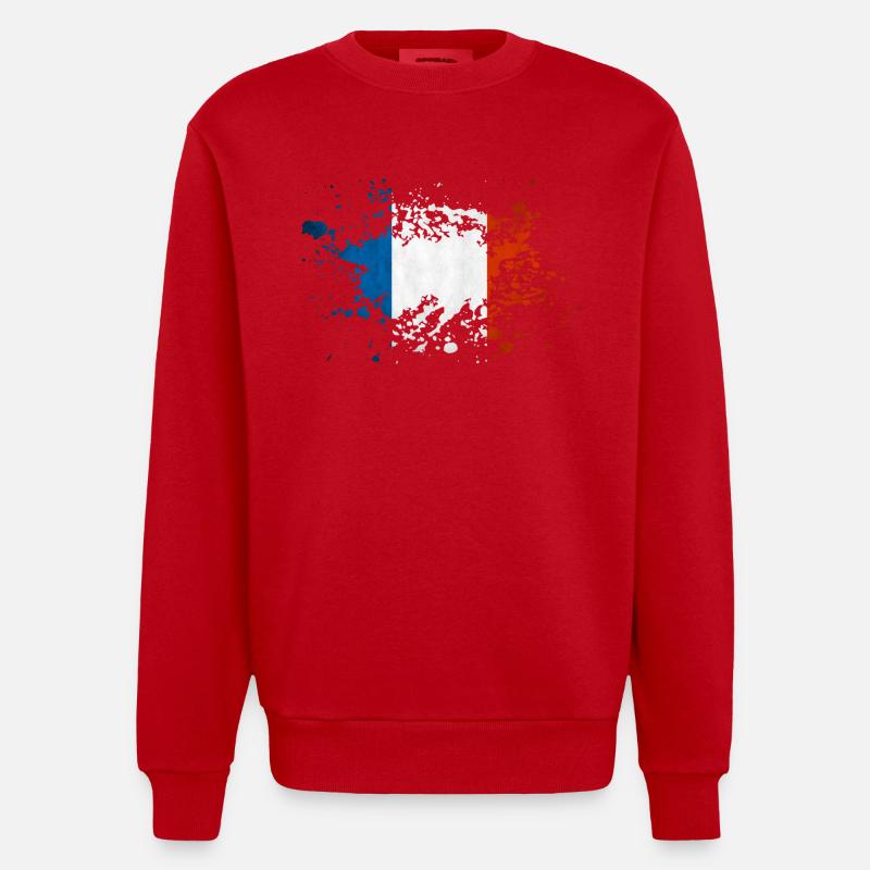 france eclaboussure - Sweat bio épais oversize fabriqué en UE - rouge