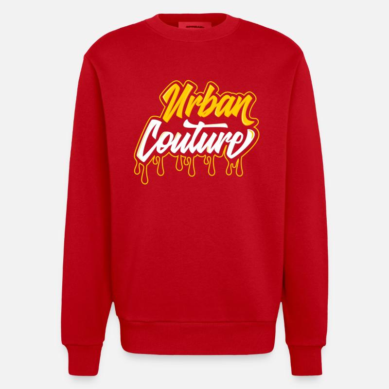 Urban Couture Édition Limitée - Sweat bio épais oversize fabriqué en UE - rouge