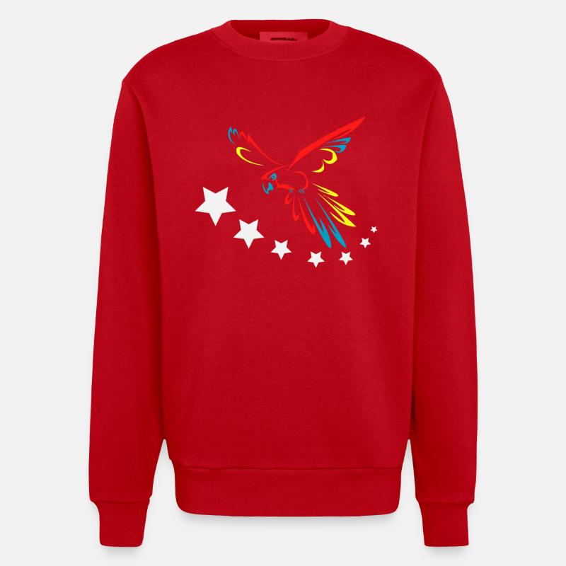 Drapeau de l’ara - Sweat bio épais oversize fabriqué en UE - rouge
