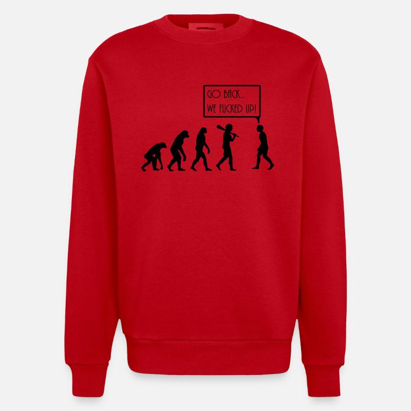 évolution - Sweat bio épais oversize fabriqué en UE - rouge