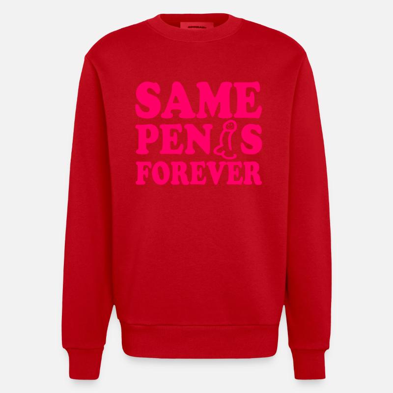 Same penis forever - Sweat bio épais oversize fabriqué en UE - rouge