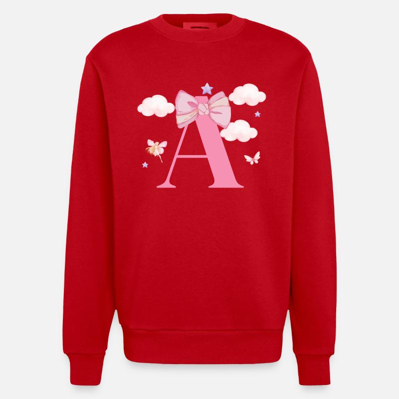 Brief an Pink Clouds - Heavyweight Oversized Organic Crew Neck Made in EU - Rot