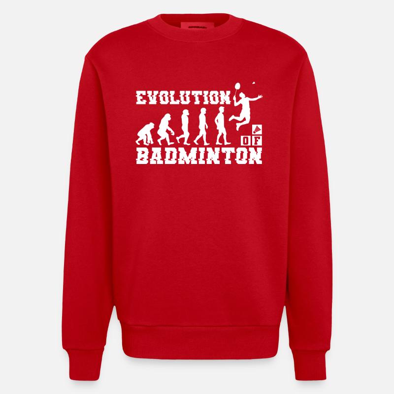 Badminton Evolution Silhouette - Sweat bio épais oversize fabriqué en UE - rouge