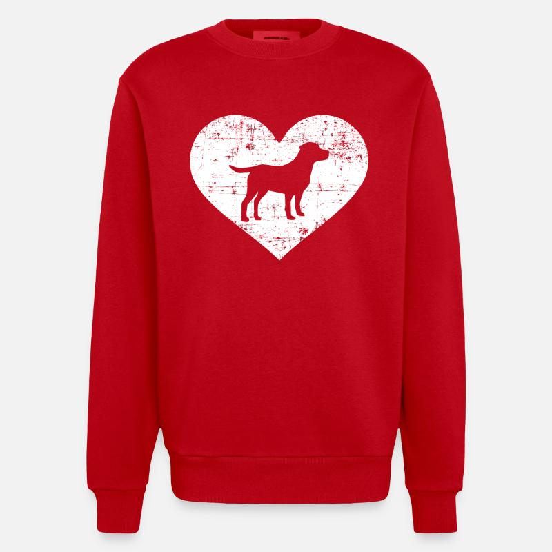 Labrador - Sweat bio épais oversize fabriqué en UE - rouge
