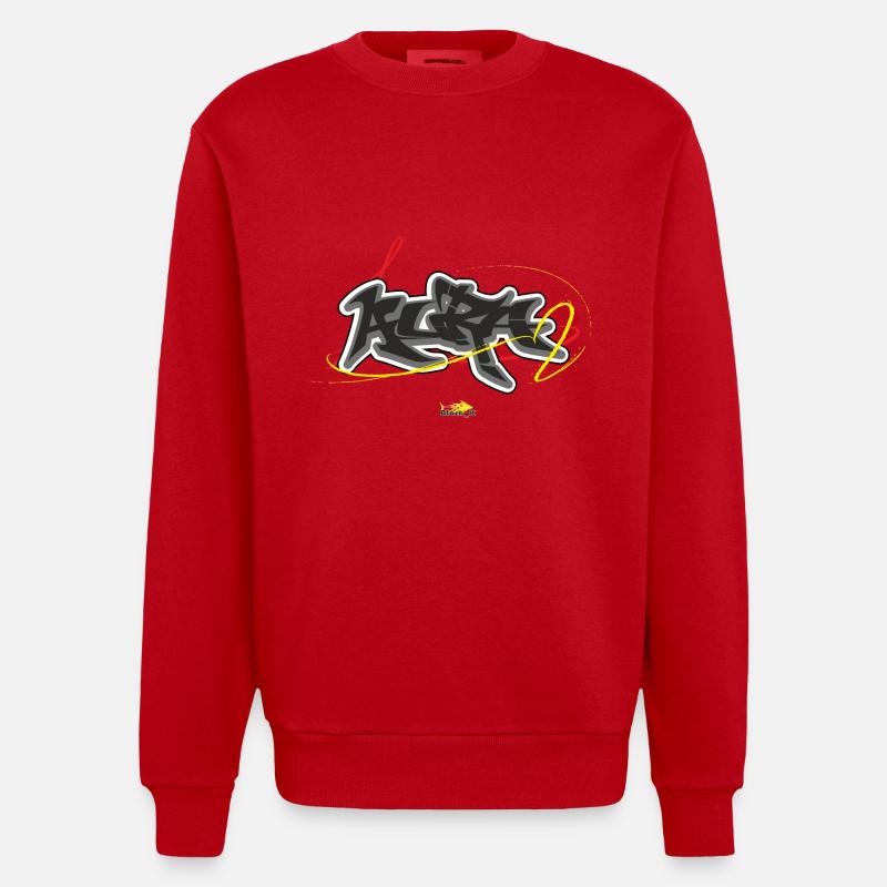 Aura Graffiti - Sweat bio épais oversize fabriqué en UE - rouge