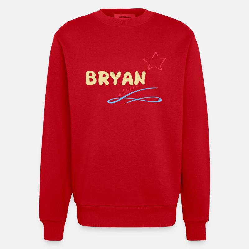 Gift Bryan - Heavyweight Oversized Organic Crew Neck Made in EU - red