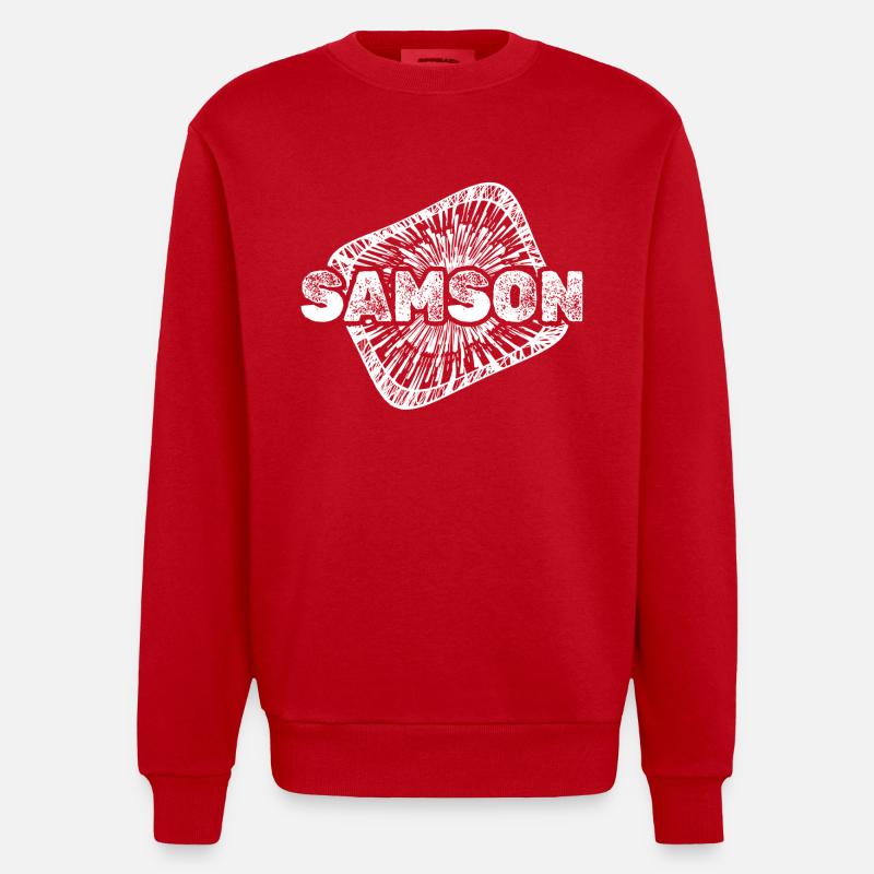 Samson comme naissance - Sweat bio épais oversize fabriqué en UE - rouge