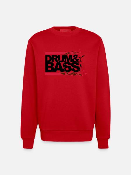 Drum 'n' Bass shattered - Heavyweight Oversized Organic Crew Neck Made in EU - red