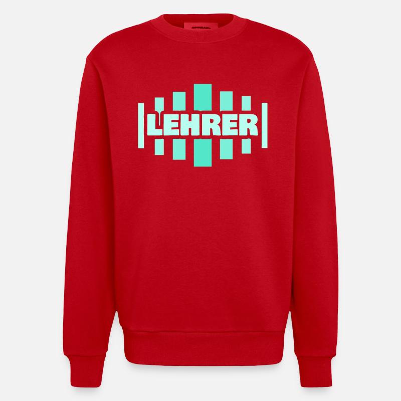 Teaching as a profession - Heavyweight Oversized Organic Crew Neck Made in EU - red
