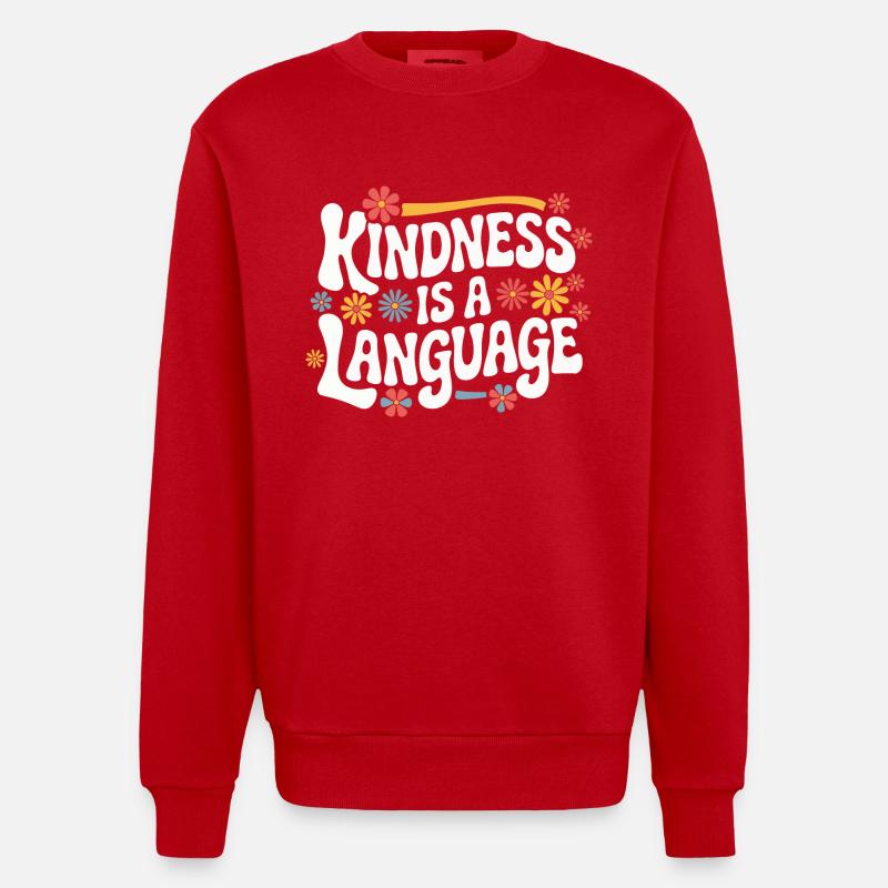 Altruisme Don désintéressé Donner d’école - Sweat bio épais oversize fabriqué en UE - rouge