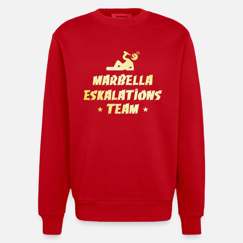 Escalade à Marbella - Sweat bio épais oversize fabriqué en UE - rouge