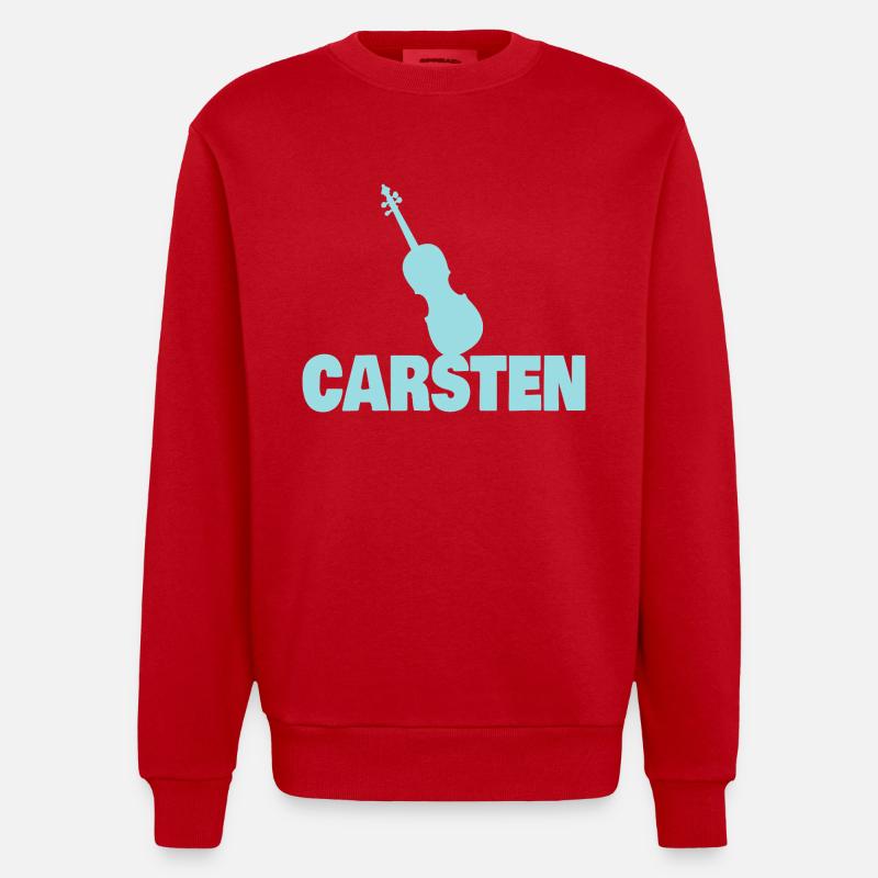 Bratsche Carsten - Heavyweight Oversized Organic Crew Neck Made in EU - Rot