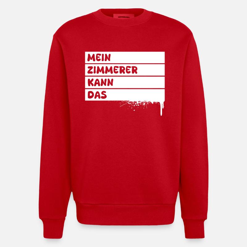 Carpenter - Heavyweight Oversized Organic Crew Neck Made in EU - red