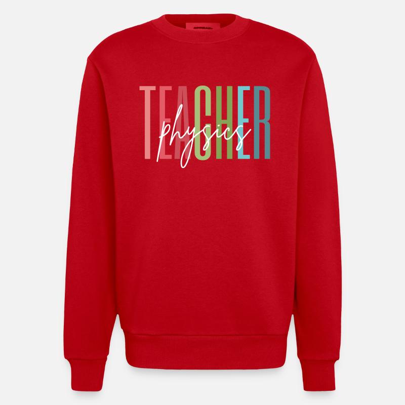 Physik Lehrerin Schule Geschenk - Heavyweight Oversized Organic Crew Neck Made in EU - Rot