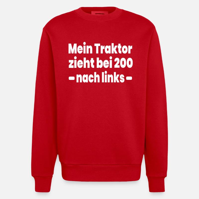 Traktor - Heavyweight Oversized Organic Crew Neck Made in EU - Rot