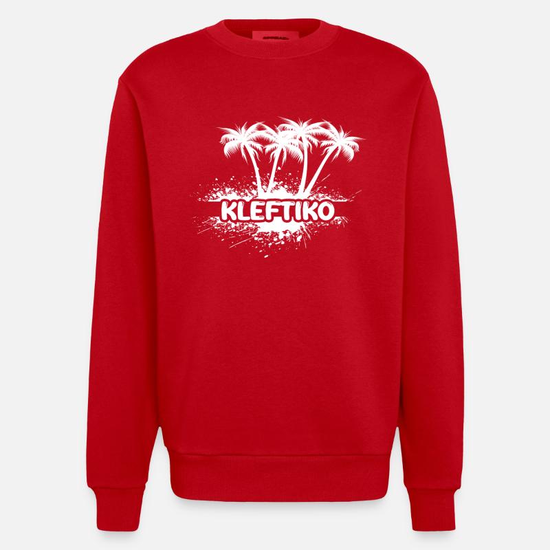 Kleftiko - Heavyweight Oversized Organic Crew Neck Made in EU - Rot