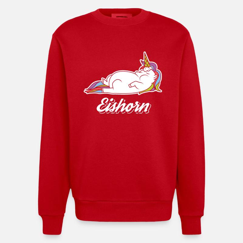 iceHorn - Sweat bio épais oversize fabriqué en UE - rouge
