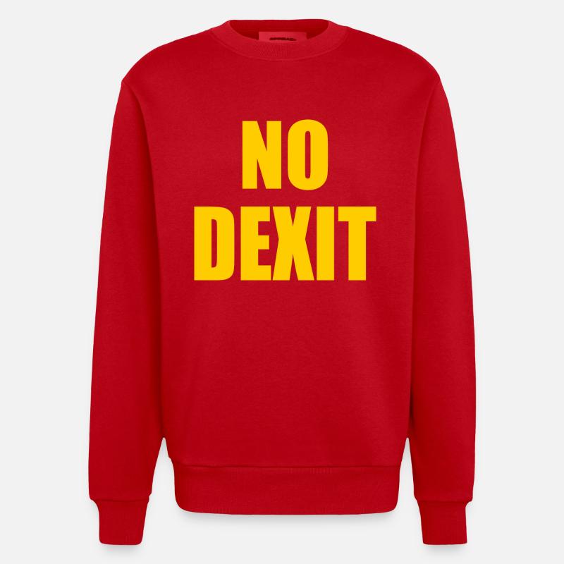 No dexit - Heavyweight Oversized Organic Crew Neck Made in EU - Rot