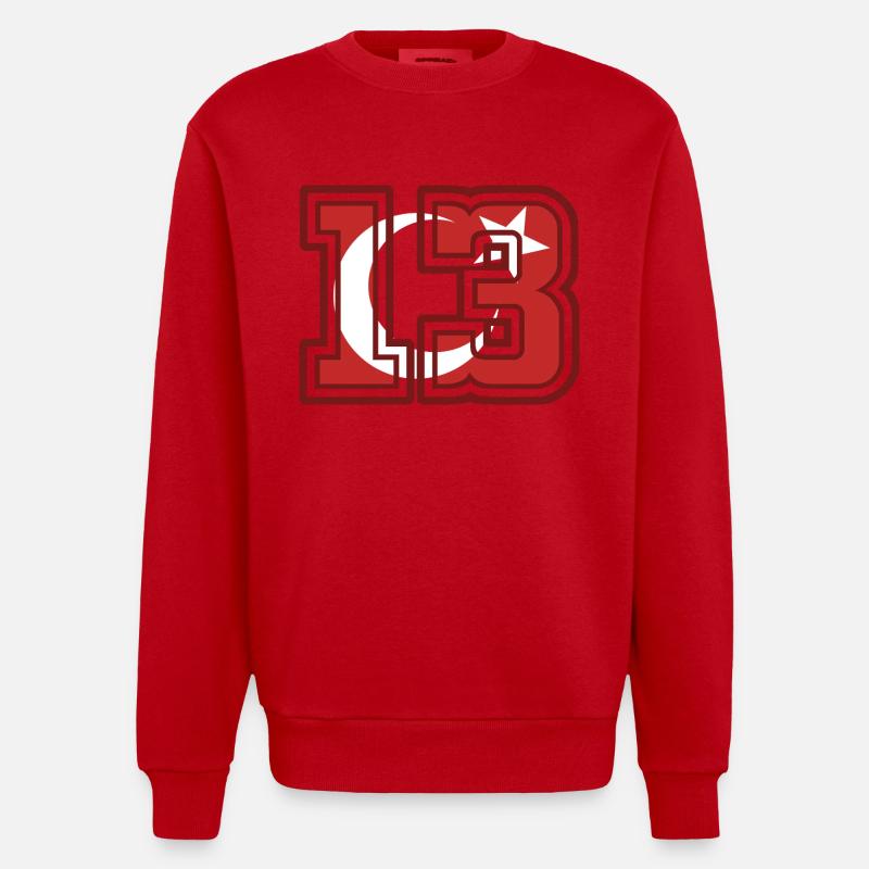 Bitlis - Sweat bio épais oversize fabriqué en UE - rouge