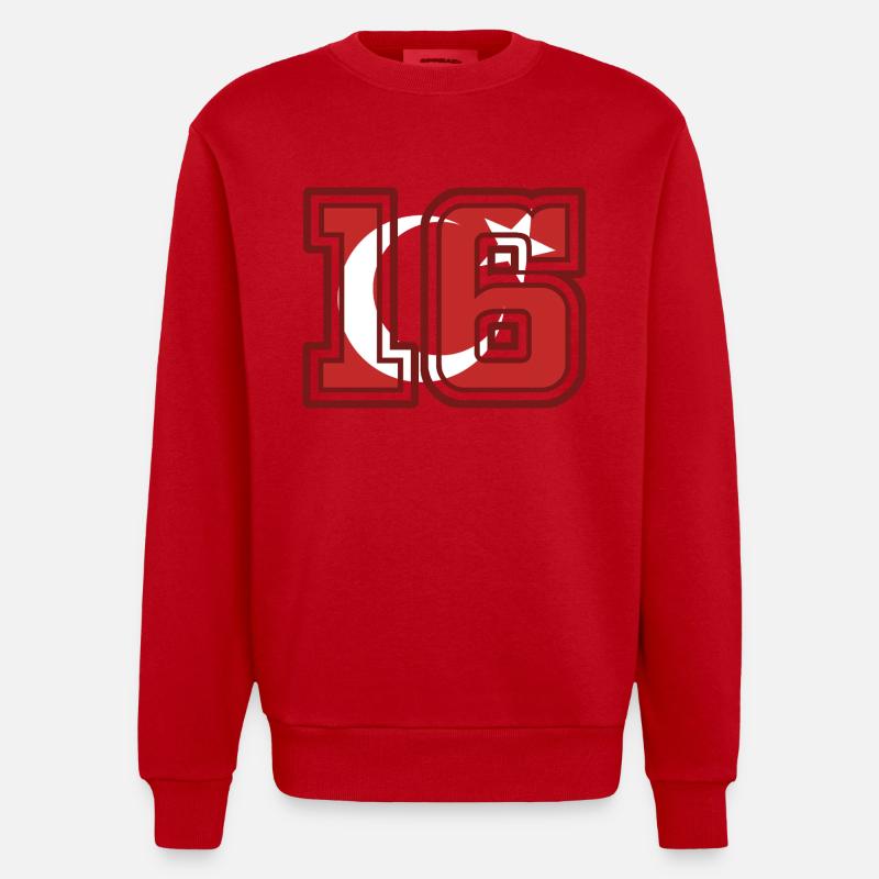 Bursa - Sweat bio épais oversize fabriqué en UE - rouge