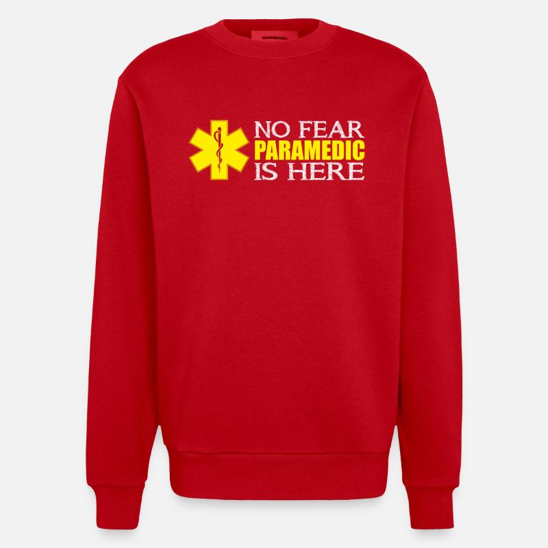 Paramedic Is Here - Sweat bio épais oversize fabriqué en UE - rouge