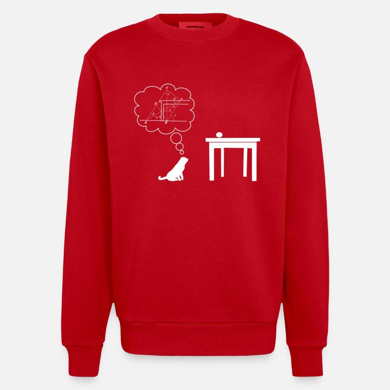 cat sciencest - Sweat bio épais oversize fabriqué en UE - rouge