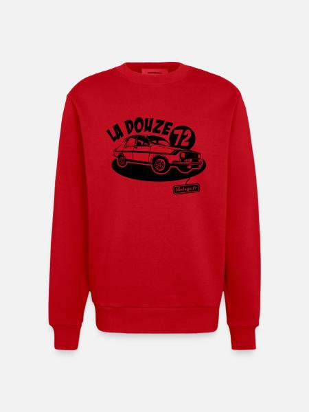 La Douze - 1972 - Sweat bio épais oversize fabriqué en UE - rouge