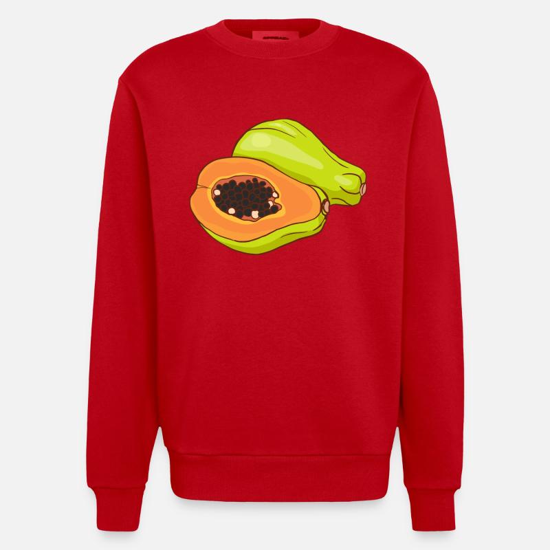 Papaye Melonbaum - Sweat bio épais oversize fabriqué en UE - rouge