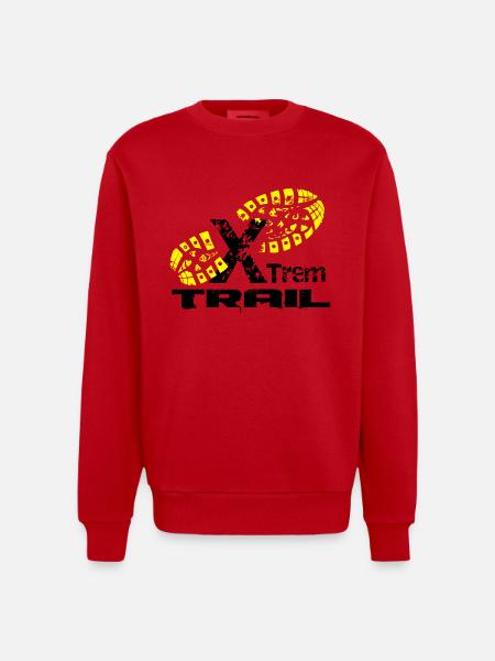 course a pied extreme - Sweat bio épais oversize fabriqué en UE - rouge