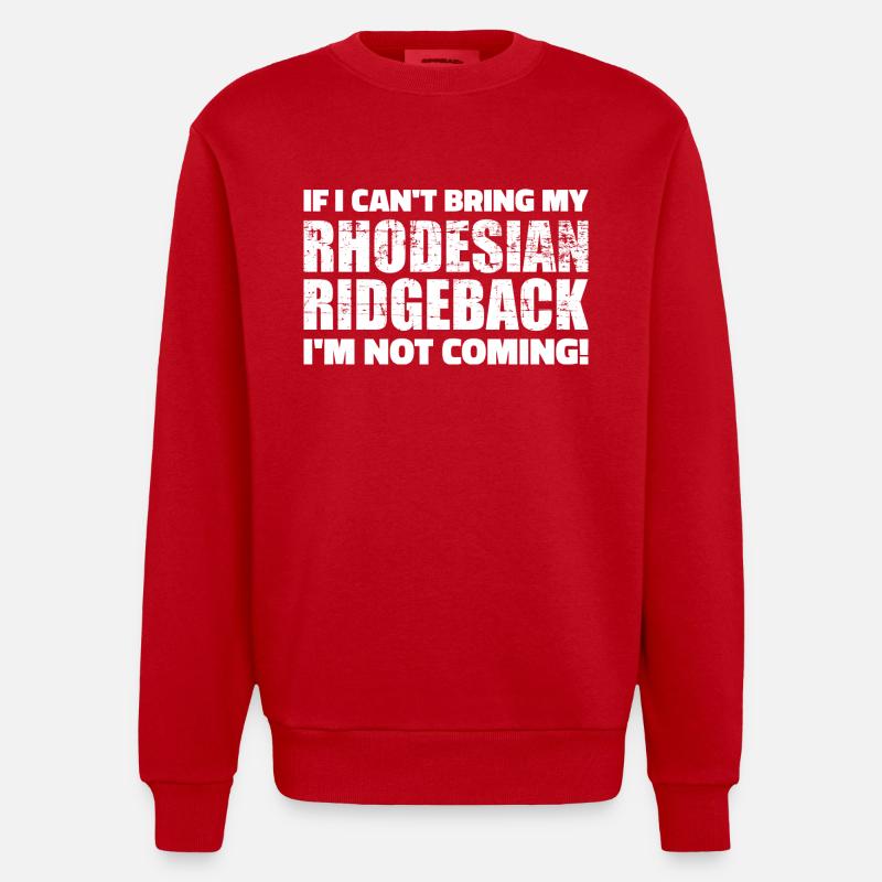 Rhodesian Ridgeback - Sweat bio épais oversize fabriqué en UE - rouge