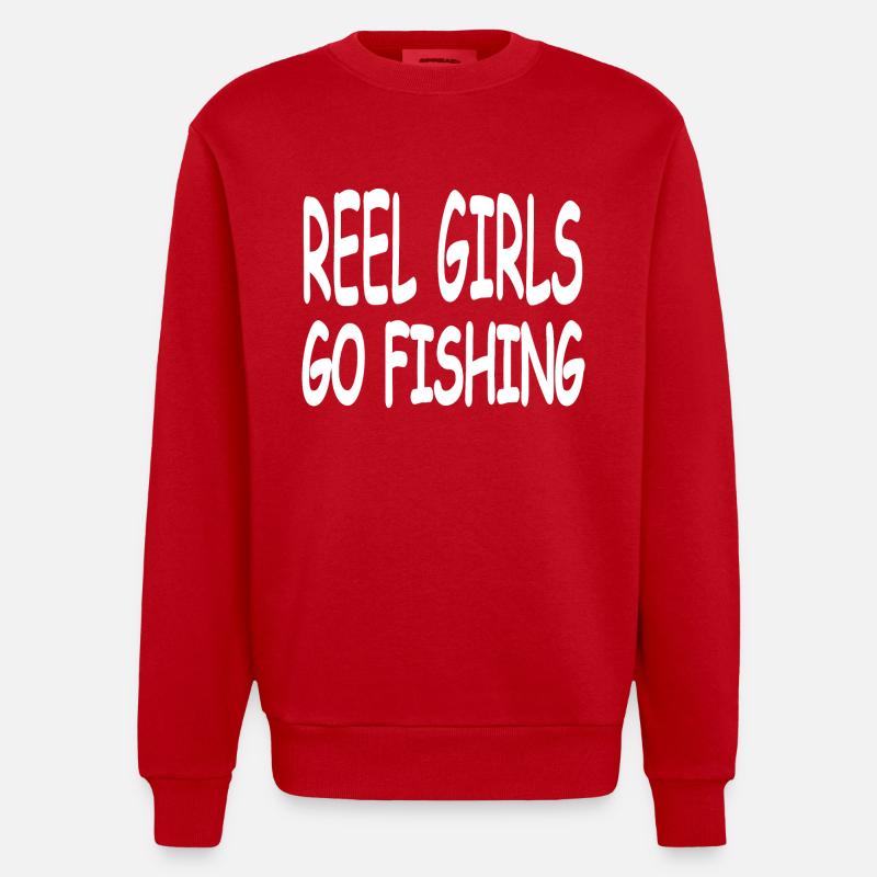 Pêche - Sweat bio épais oversize fabriqué en UE - rouge