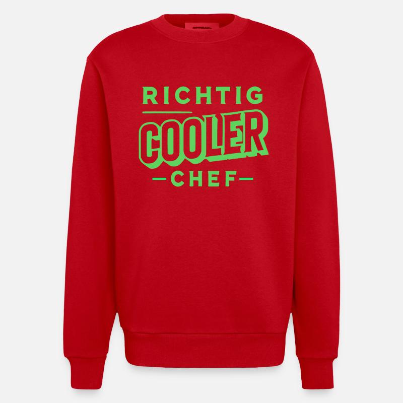 Richtig cooler Chef - Heavyweight Oversized Organic Crew Neck Made in EU - Rot