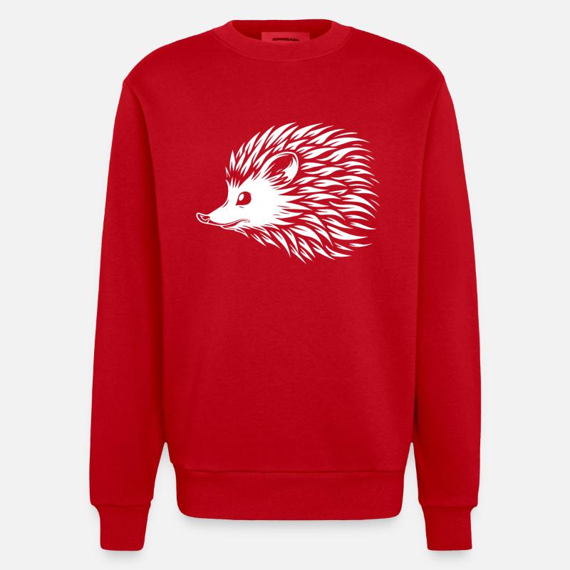 Hérisson - Sweat bio épais oversize fabriqué en UE - rouge