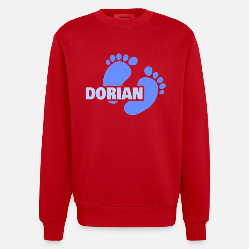 Naissance Dorian - Sweat bio épais oversize fabriqué en UE - rouge