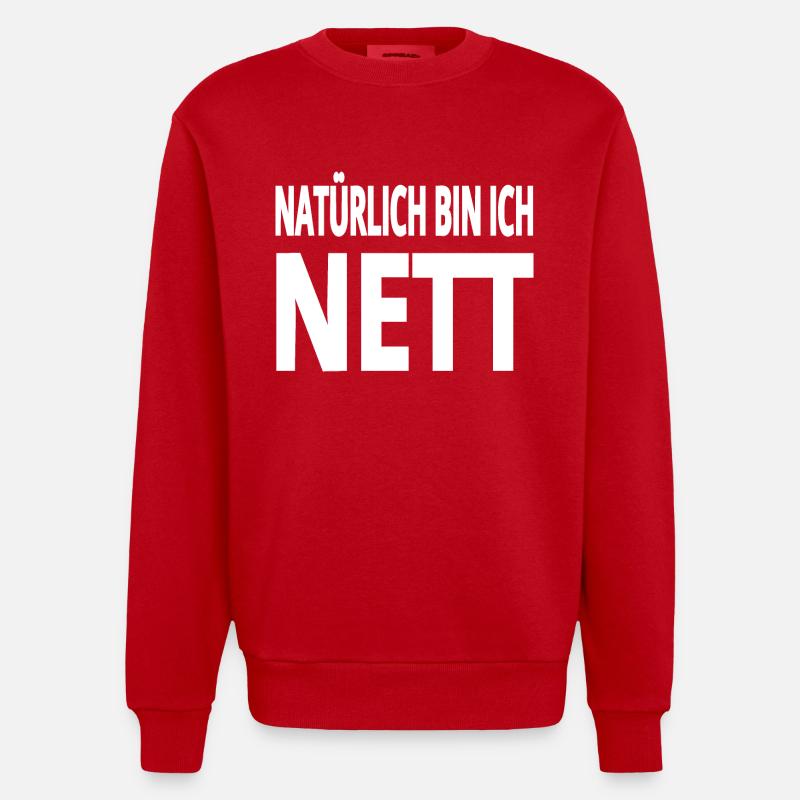 Nett - Heavyweight Oversized Organic Crew Neck Made in EU - Rot