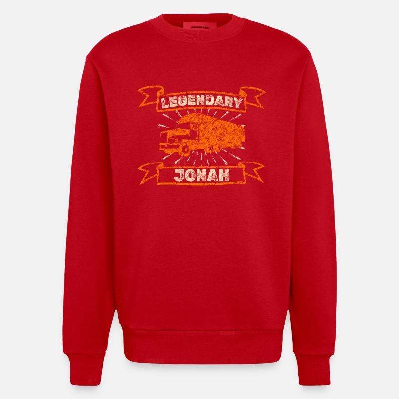 Cadeau pour Jonas - Sweat bio épais oversize fabriqué en UE - rouge