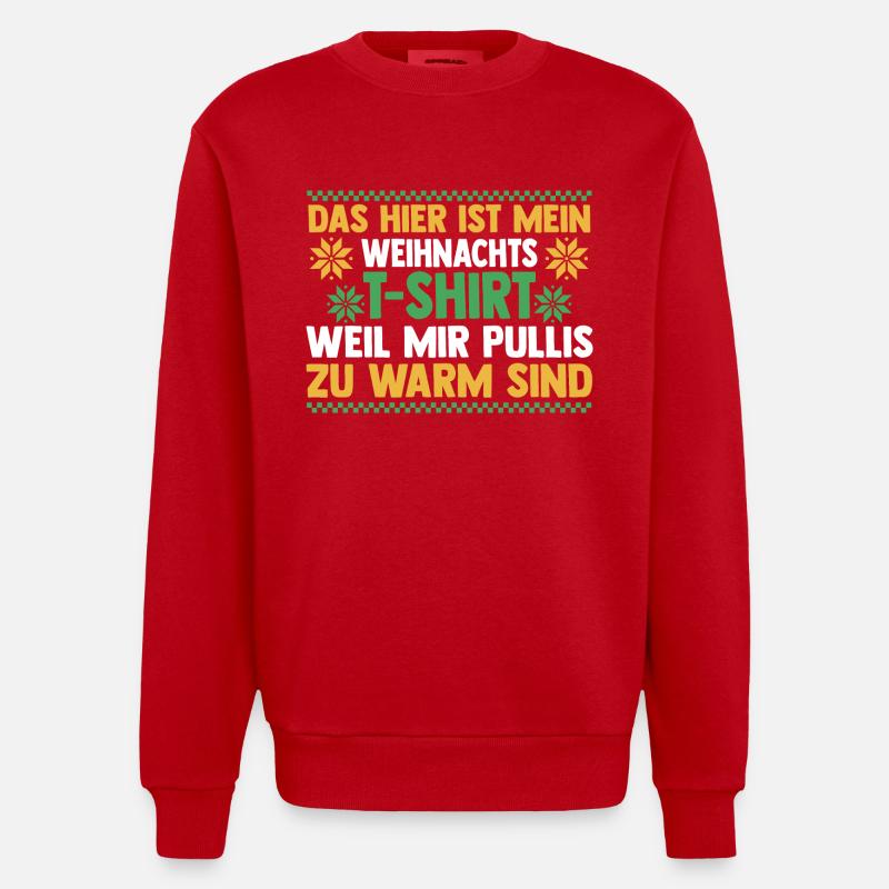Père Noël Noël laid Noël - Sweat bio épais oversize fabriqué en UE - rouge