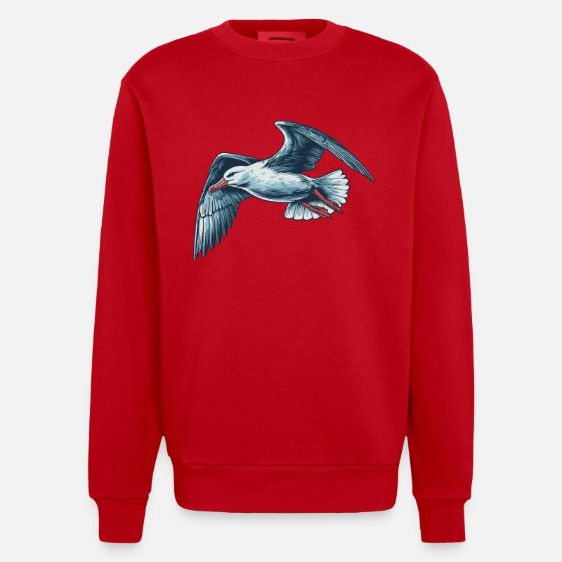 Albatros - Sweat bio épais oversize fabriqué en UE - rouge