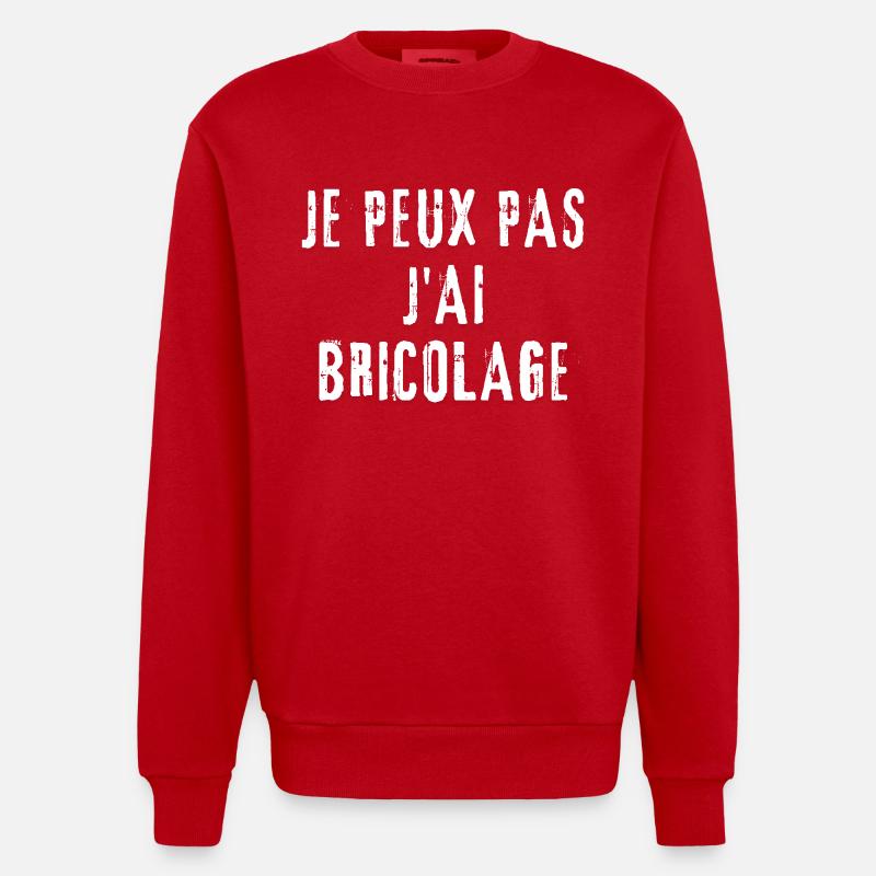 Ich kann nicht DIY - Heavyweight Oversized Organic Crew Neck Made in EU - Rot