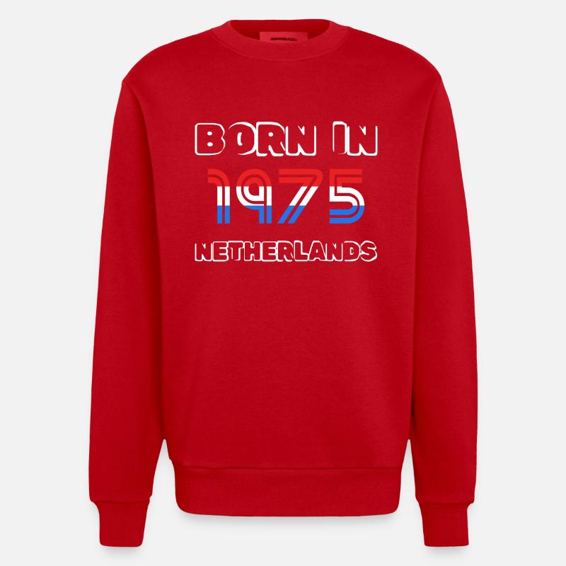 Pays-Bas 1975 - Sweat bio épais oversize fabriqué en UE - rouge