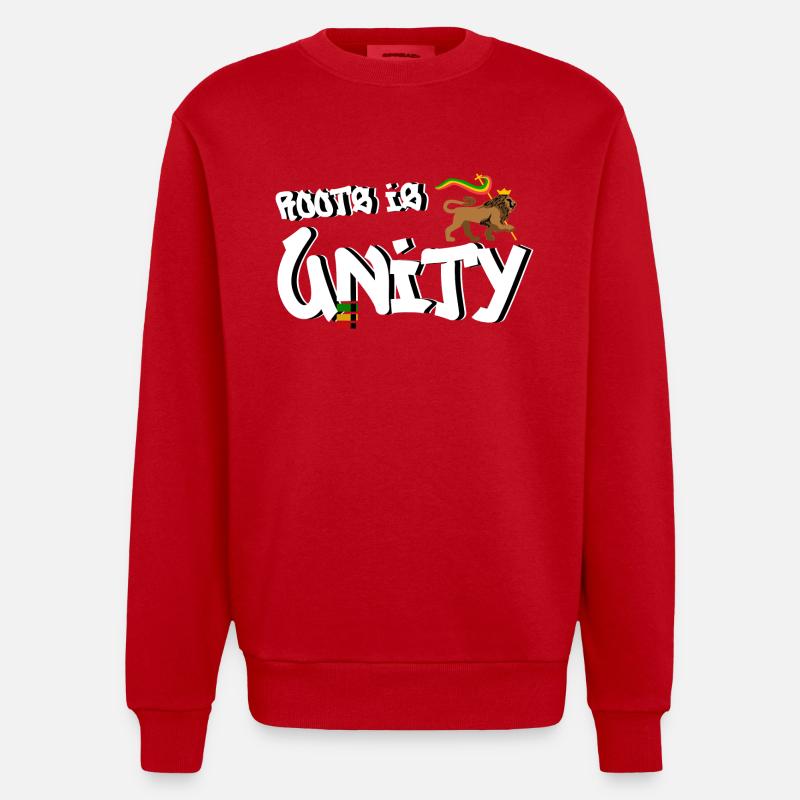 Les racines, c’est l’unité - Sweat bio épais oversize fabriqué en UE - rouge