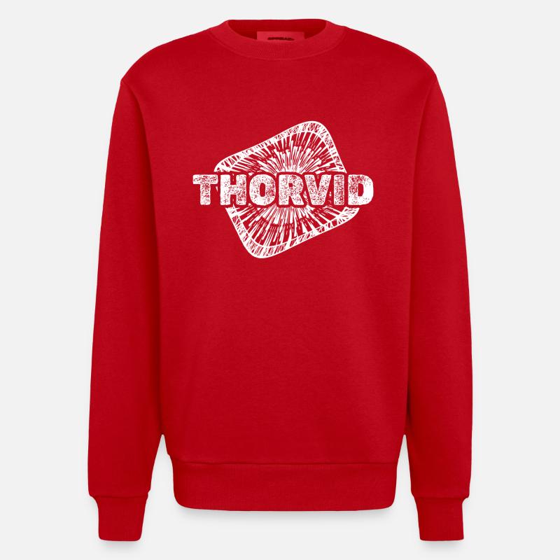 Geburt Thorvid - Heavyweight Oversized Organic Crew Neck Made in EU - Rot