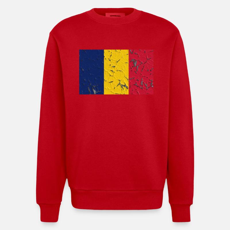 Tchad - Sweat bio épais oversize fabriqué en UE - rouge