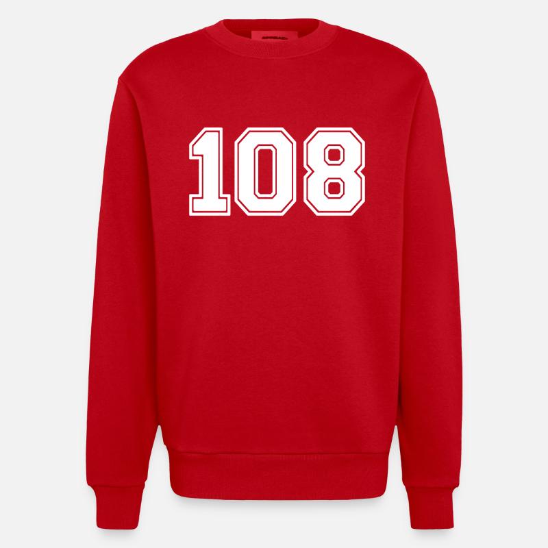 108 - Sweat bio épais oversize fabriqué en UE - rouge